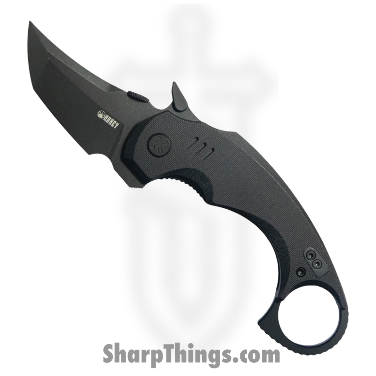 KUB439F_1-1.jpg Kubey - KUB439F - Jaw - Folding Knife - 14C28N Stonewash Tanto - G10 - Black - Image 1