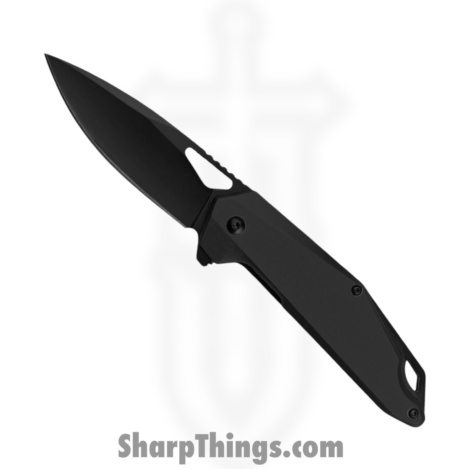 MT-A2038BK_1 Mtech Knives - MT-A2038BK - Spring Assisted Folding Knife - Assisted Open Knife - Stainless Steel Satin Drop Point - Aluminum - Black - Image 1