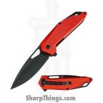 Mtech Knives - MT-A2038RD - Spring Assisted Folding Knife - Assisted Open Knife - Stainless Steel Satin Drop Point - Aluminum - Red - Image 3