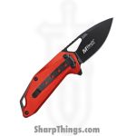 Mtech Knives - MT-A2040RD - Spring Assisted Folding Knife - Assisted Open Knife - Stainless Steel Satin Drop Point - Aluminum - Red - Image 2