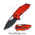 Mtech Knives - MT-A2040RD - Spring Assisted Folding Knife - Assisted Open Knife - Stainless Steel Satin Drop Point - Aluminum - Red - Image 3