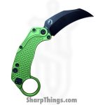 Reate Knives - REA126 - EXO-K - Gravity Knife - N690 Coated Karambit - G10 - Green