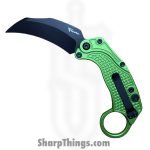 Reate Knives - REA126 - EXO-K - Gravity Knife - N690 Coated Karambit - G10 - Green - Image 2