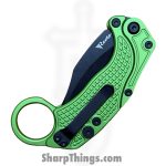 Reate Knives - REA126 - EXO-K - Gravity Knife - N690 Coated Karambit - G10 - Green - Image 4