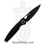 GiantMouse - REO-TITANIUM-BLACKOUT - Ace Reo - Folding Knife - CPM MagnaCut Coated Clip Point - Titanium Brass - Black - Image 2