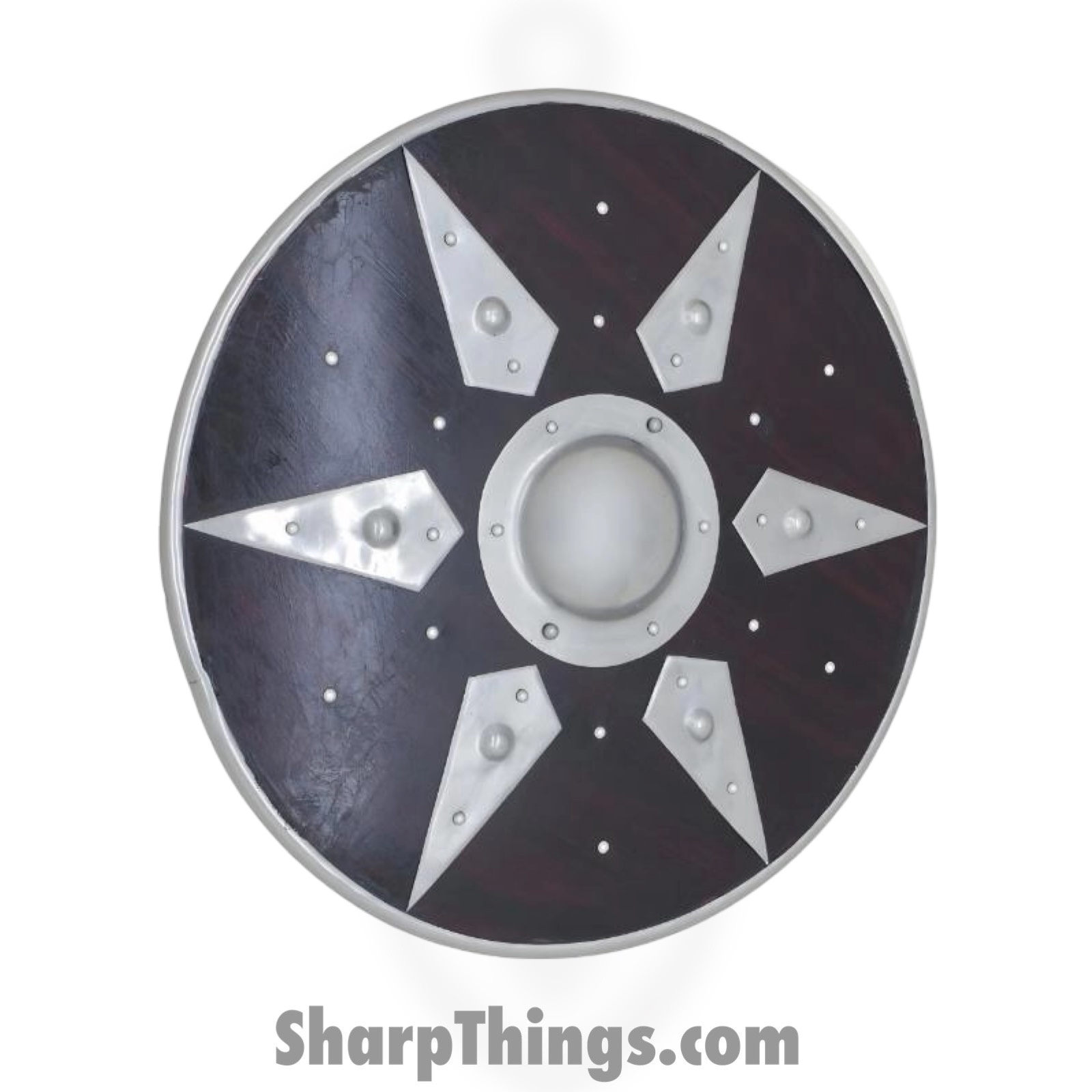 SH-010_1 VOC - SH-010 - Medieval Handcrafted Viking Round Shield - Wood - Multicolor - Image 1