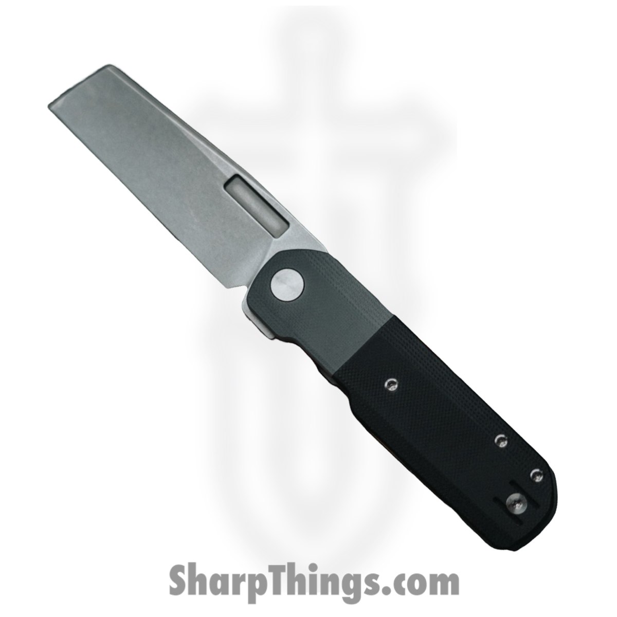 SWBlackGrey_1.jpg Vero Engineering - VeAvid2SWBK - Avid 2 - Folding Knife - S45VN Stonewash Cleaver - G10 - Grey / Black - Image 1