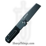 Vero Engineering - VeAvid2SWBK - Avid 2 - Folding Knife - S45VN Stonewash Cleaver - G10 - Grey / Black - Image 2