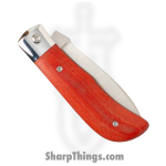 Jack Wolf Knives - TIMBE-01-FIR-CAN-MIC - Timber Jack - Folding Knife - 154CM Satin Drop Point - Canvas Micarta - Fire - Image 2