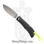 Jack Wolf Knives - TIMBE-01-G10-BLK-CH2 - Timber Jack - Folding Knife - 154CM Satin Drop Point - G10 - Black Cross Hatch 2
