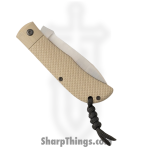 Jack Wolf Knives - TIMBE-01-G10-FDE-CH - Timber Jack - Folding Knife - 154CM Satin Drop Point - G10 - FDE Cross Hatch - Image 2