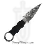 Takumitak - TKF102BK-CS - Defender - Fixed Blade Knife - 3Cr13 SS Acid Etched Spear Point - Paracord Wrapped - Black - Image 2