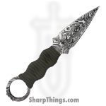 Takumitak - TKF102GN-CS - Defender - Fixed Blade Knife - 3Cr13 SS Acid Etched Spear Point - Paracord Wrapped - OD Green - Image 2