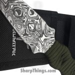 Takumitak - TKF102GN-CS - Defender - Fixed Blade Knife - 3Cr13 SS Acid Etched Spear Point - Paracord Wrapped - OD Green - Image 6