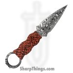 Takumitak - TKF102OR-CS - Defender - Fixed Blade Knife - 3Cr13 SS Acid Etched Spear Point - Paracord Wrapped - Orange - Image 2