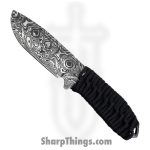 Takumitak - TKF103BK-CS - Takumi - Fixed Blade Knife - 3Cr13 SS Acid Etched Drop Point - Paracord Wrapped - Black - Image 7