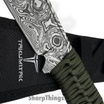 Takumitak - TKF103GN-CS - Takumi - Fixed Blade Knife - 3Cr13 SS Acid Etched Drop Point - Paracord Wrapped - OD Green - Image 6