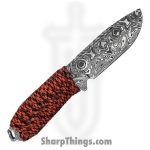 Takumitak - TKF103OR-CS - Takumi - Fixed Blade Knife - 3Cr13 SS Acid Etched Drop Point - Paracord Wrapped - Orange