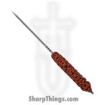 Takumitak - TKF103OR-CS - Takumi - Fixed Blade Knife - 3Cr13 SS Acid Etched Drop Point - Paracord Wrapped - Orange - Image 2