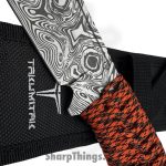 Takumitak - TKF103OR-CS - Takumi - Fixed Blade Knife - 3Cr13 SS Acid Etched Drop Point - Paracord Wrapped - Orange - Image 3