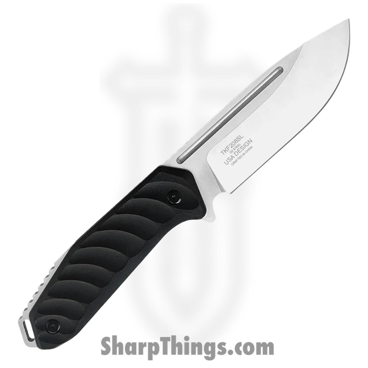 TKF208SL_2.jpg Takumitak - TKF208SL - Takumi - Fixed Blade Knife - D2 Polished Drop Point - G10 - Black - Image 1