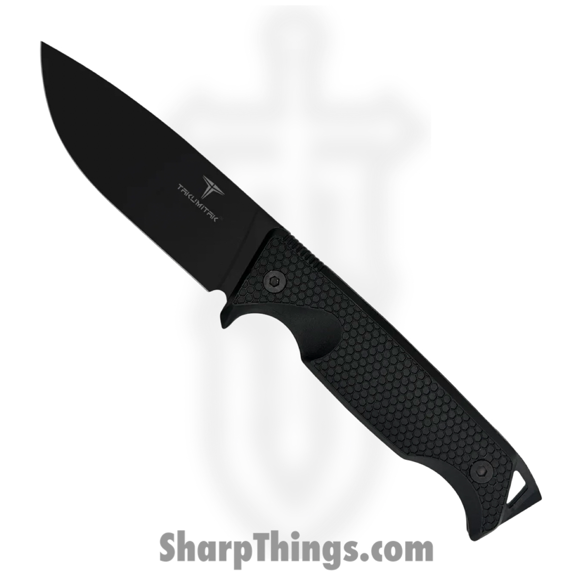 TKF304_1.jpg Takumitak - TKF304 - Easy Night - Fixed Blade Knife - 3Cr13 SS Coated Drop Point - FRN - Black - Image 1