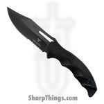 Takumitak - TKF317 - Obsidian - Fixed Blade Knife - 3Cr13 SS Coated Clip Point - FRN - Black