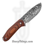Takumitak - TKF402WD-CS - Takumi - Fixed Blade Knife - 3Cr13 SS Acid Etched Drop Point - Pakkawood - Brown - Image 2