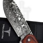 Takumitak - TKF402WD-CS - Takumi - Fixed Blade Knife - 3Cr13 SS Acid Etched Drop Point - Pakkawood - Brown - Image 4
