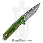 Takumitak - TKF501GN-CS - Bloodstrike - Fixed Blade Knife - 3Cr13 SS Acid Etched Tanto - Glow Resin - Green - Image 2