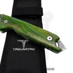 Takumitak - TKF501GN-CS - Bloodstrike - Fixed Blade Knife - 3Cr13 SS Acid Etched Tanto - Glow Resin - Green - Image 5