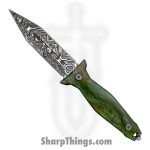 Takumitak - TKF503GN-CS - Protector - Fixed Blade Knife - 3Cr13 SS Acid Etched Spear Point - Glow Resin - Green