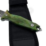 Takumitak - TKF503GN-CS - Protector - Fixed Blade Knife - 3Cr13 SS Acid Etched Spear Point - Glow Resin - Green - Image 5