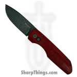 ProTech - VERO1211-AW Red Linen - Vero Synapse - Automatic Knife - CPM MagnaCut Acid Wash Drop Point - Linen Micarta - Red