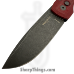 ProTech - VERO1211-AW Red Linen - Vero Synapse - Automatic Knife - CPM MagnaCut Acid Wash Drop Point - Linen Micarta - Red - Image 4