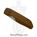 ProTech - VERO1211-NATURAL LINEN - Vero Synapse - Automatic Knife - CPM MagnaCut Stonewash Drop Point - Linen Micarta - Natural - Image 3