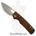 Vosteed - VOSA2604 - Porcupine - Folding Knife - Nitro-V Satin Drop Point - Micarta - Brown