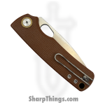 Vosteed - VOSA2604 - Porcupine - Folding Knife - Nitro-V Satin Drop Point - Micarta - Brown - Image 4