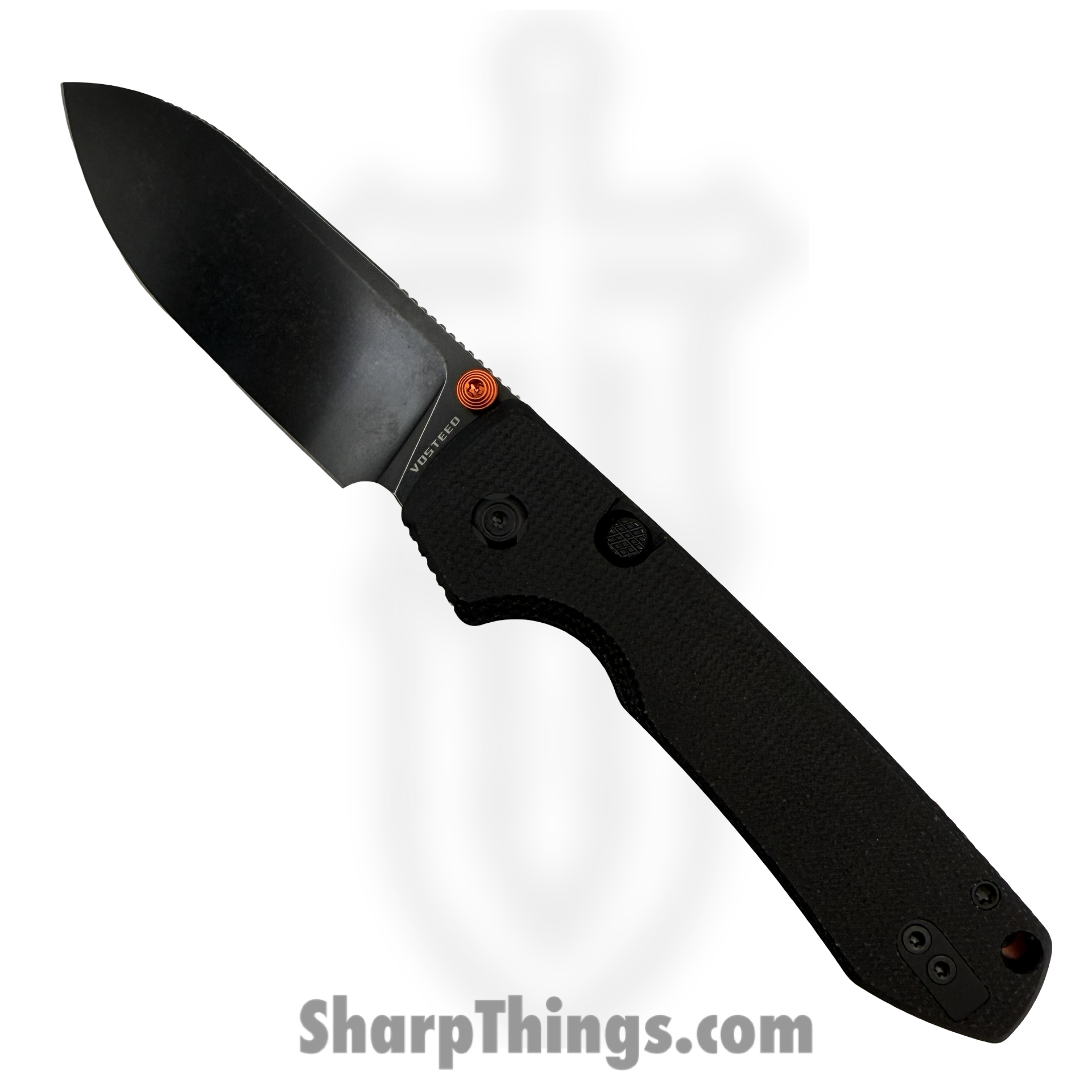 VOSA2902_1-1.png Vosteed - VOSA2902 - Raccoon - Folding Knife - Nitro-V Coated Drop Point - Micarta - Black - Image 1
