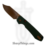 Vosteed - VOSA2922 - Raccoon - Folding Knife - Nitro-V Coated Drop Point - Micarta - Green