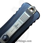 Microtech - 1142-16BRDBLKBZFL-MCK - Combat Troodon LT - OTF Auto - Bertie Reitveld Damascus Dragonskin Dagger - Hefted Alloy - Black flamed Ti Accents - Image 3