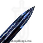 Microtech - 1142-16BRDBLKBZFL-MCK - Combat Troodon LT - OTF Auto - Bertie Reitveld Damascus Dragonskin Dagger - Hefted Alloy - Black flamed Ti Accents - Image 14