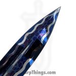 Microtech - 1142-16BRDBLKBZFL-MCK - Combat Troodon LT - OTF Auto - Bertie Reitveld Damascus Dragonskin Dagger - Hefted Alloy - Black flamed Ti Accents - Image 13