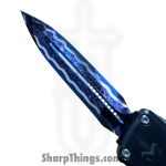 Microtech - 1142-16BRDBLKBZFL-MCK - Combat Troodon LT - OTF Auto - Bertie Reitveld Damascus Dragonskin Dagger - Hefted Alloy - Black flamed Ti Accents - Image 12
