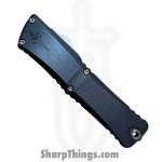 Microtech - 1142-16BRDBLKBZFL-MCK - Combat Troodon LT - OTF Auto - Bertie Reitveld Damascus Dragonskin Dagger - Hefted Alloy - Black flamed Ti Accents - Image 9