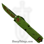 Microtech - 12314-1GNS - UTX-85 Gen IV - OTF Auto - M390MK Coated Drop Point - 6061-T6 Aluminum - Grinch Green