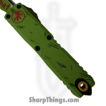Microtech - 12314-1GNS - UTX-85 Gen IV - OTF Auto - M390MK Coated Drop Point - 6061-T6 Aluminum - Grinch Green - Image 2