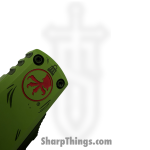 Microtech - 12314-1GNS - UTX-85 Gen IV - OTF Auto - M390MK Coated Drop Point - 6061-T6 Aluminum - Grinch Green - Image 5