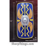 VOC - ROMAN-SHIELD-BL - Roman Armour Legion Scutum Shield - Wood - Red|Gold - Image 2