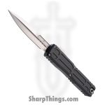 Microtech - 1120EX-10S - Ultratech EX-ZBP SS - OTF Auto - M390MK Stonewash Bayonet - Aluminum - Black